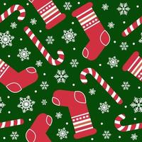 seamless pattern with christmas candy cane caramel and snowflakes, endless background, repeating texture vector