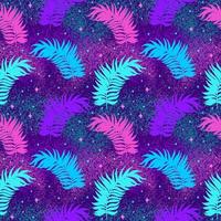 fantasy seamless pattern with palm and monstera leaves. Delicate print for fabric, clothing, gift wrapping vector