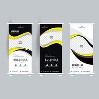 Business roll up with geometric shapes vector