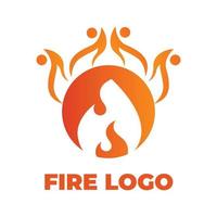 logotipo de fuego para su marca vector