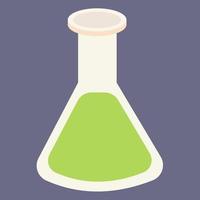 Green chemical, illustration, vector on white background.