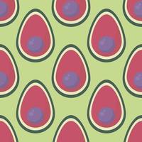 Avocados pattern, illustration, vector on white background