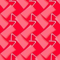 Pink juice pattern, seamless pattern on red background. vector