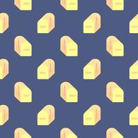 Small mailbox , seamless pattern on a blue background. vector