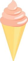 Orange ice cream, illustration, vector on white background.