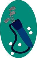 Golf clubs, illustration, vector on white background.