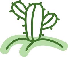 Mexican giant cactus, illustration, vector on a white background.