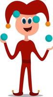 Juggler, illustration, vector on white background