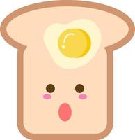 Egg toast, illustration, vector on white background.