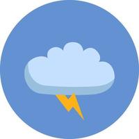 Thunder cloud, illustration, vector on a white background.