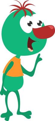 Green frog , illustration, vector on white background
