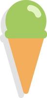 Green gelato, icon illustration, vector on white background