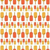 Ice cream pattern, illustration, vector on white background.