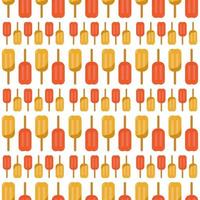 Ice cream pattern, illustration, vector on white background.