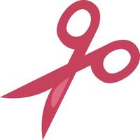 Red scissors, illustration, vector, on a white background. vector