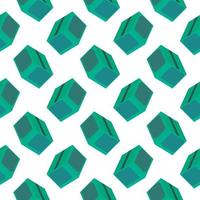 Cute green box ,seamless pattern on white background. vector