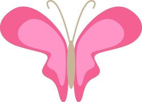 Cute pink butterfly, illustration, vector, on a white background. vector