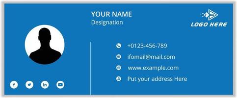 Minimal Email Signature Template design vector