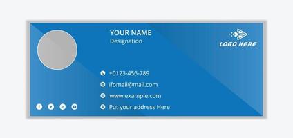 Minimal Email Signature Template design vector