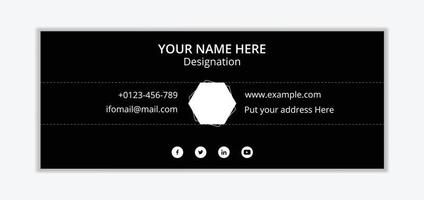 Minimal Email Signature Template design vector