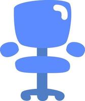 Blue office chair, illustration, vector, on a white background. vector