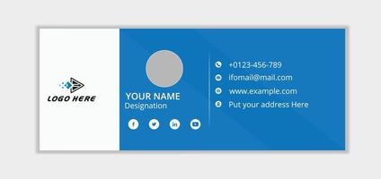 Minimal Email Signature Template design vector