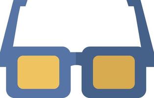 Blue 3D glasses, illustration, on a white background. vector