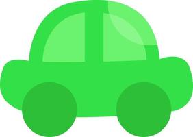 Green car, illustration, vector on a white background.