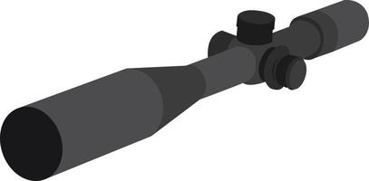 Optical sight, illustration, vector on white background.