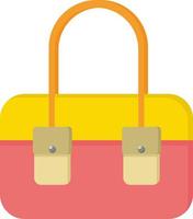 Yellow bag, illustration, vector on white background.