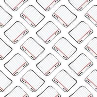 Piece of blank paper,seamless pattern on white background. vector