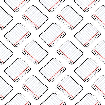 trozo de papel en blanco, patrón sin costuras sobre fondo blanco. vector