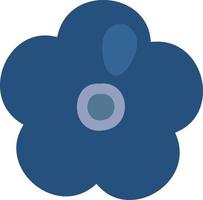 Blue flower, illustration, vector, on a white background. vector