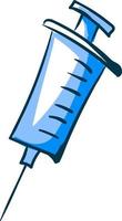 Syringe drawing, illustration, vector on white background