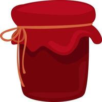 Jar of jam, illustration, vector on white background