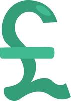 Green pound sign, illustration, vector on a white background.