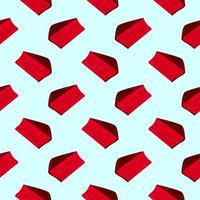 Strawberry cake,seamless pattern on light blue background. vector