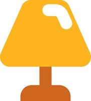 Yellow wooden lamp, illustration, vector on a white background.