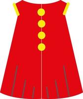 Red dress, illustration, vector on a white background.