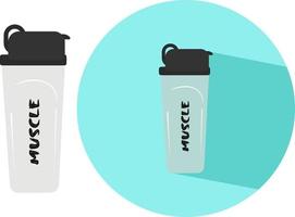 Smoothie shaker ,illustration, vector on white background.