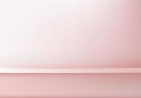 Empty pastel pink color studio room minimal background vector