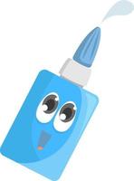 Glue in blue tube, illustration, vector on white background