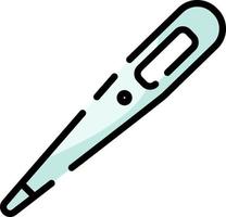 Corona virus thermometer, illustration, vector on a white background.