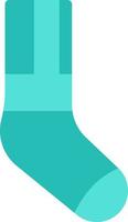 Simple bright blue sock, illustration, vector on a white background.