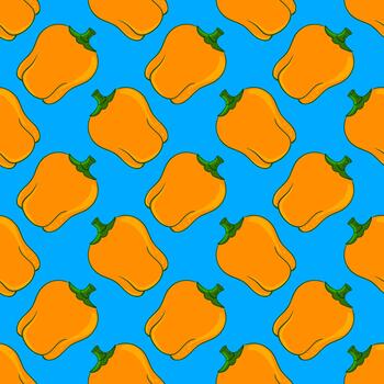 patrón de pimienta, patrón sin costuras sobre fondo azul. vector