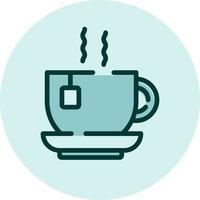 Cup of hot tea, illustration, vector on a white background.