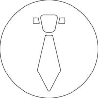 White tie, illustration, vector on white background.