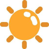 Yellow sun, illustration, vector on a white background.