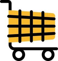 Shopping mall trolley, illustration, vector on a white background.