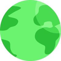 Green planet, illustration, vector on a white background.